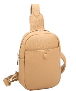 Fashion Pocket Sling Bag ND125 LIGHT TAN